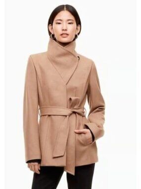 Babaton Connor Coat Short - Aritzia - Size Small - Camel